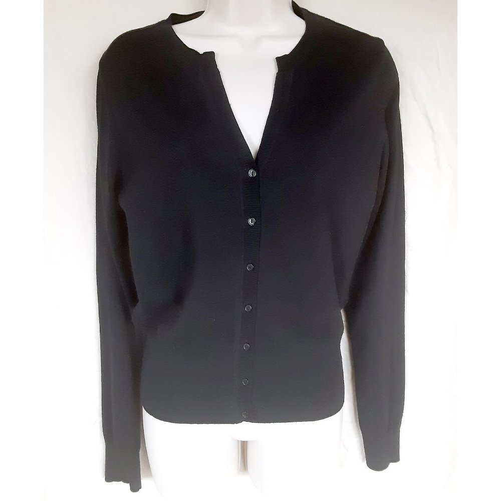 Audrey & Grace Women's Black Cardigan/Sweater Rayon Blend Size M